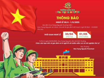 Thông báo lịch nghỉ lễ 30/4 - 1/5