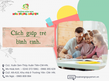 Cách giúp trẻ bình tĩnh
